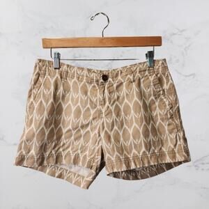 The North Face Tan/White Print Size 4 Long Linen Blend